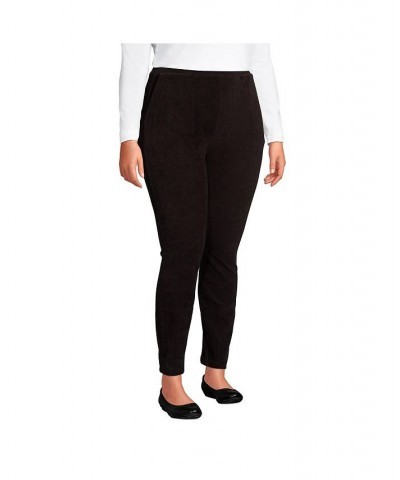 Women's Plus Size Sport Knit High Rise Corduroy Leggings Black $30.85 Pants