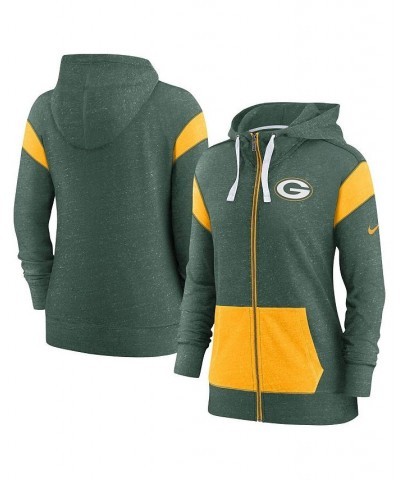 Women's Heathered Green Heathered Gold Green Bay Packers Monaco Full-Zip Hoodie Green $40.50 Sweatshirts