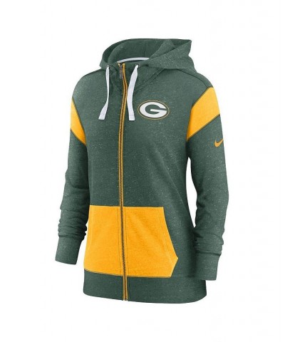 Women's Heathered Green Heathered Gold Green Bay Packers Monaco Full-Zip Hoodie Green $40.50 Sweatshirts