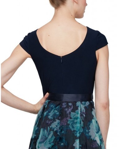 Floral-Organza Gown Navy Floral $64.22 Dresses