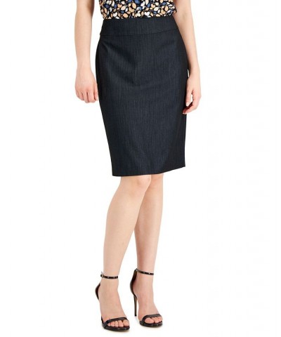 Women's Zip-Back Compression Pencil Skirt Navy Combo $49.05 Skirts