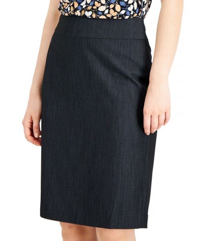 Women's Zip-Back Compression Pencil Skirt Navy Combo $49.05 Skirts