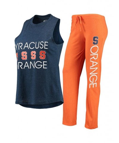 Women's Orange and Navy Syracuse Orange Tank Top and Pants Sleep Set Orange, Navy $29.25 Pajama