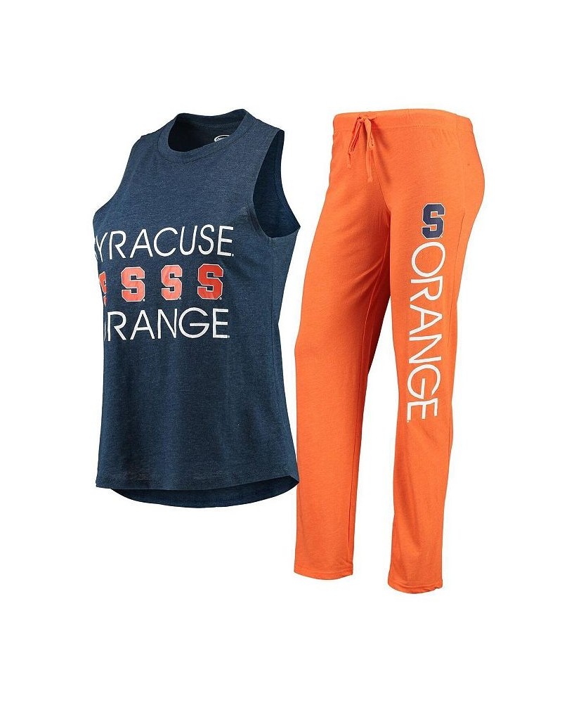 Women's Orange and Navy Syracuse Orange Tank Top and Pants Sleep Set Orange, Navy $29.25 Pajama