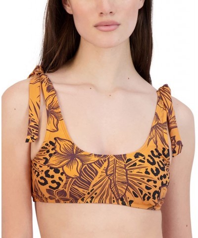 Jungle Queen Shoulder-Tie Bikini Top & Bottoms Golden Jungle Print $37.24 Swimsuits