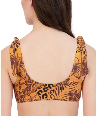 Jungle Queen Shoulder-Tie Bikini Top & Bottoms Golden Jungle Print $37.24 Swimsuits