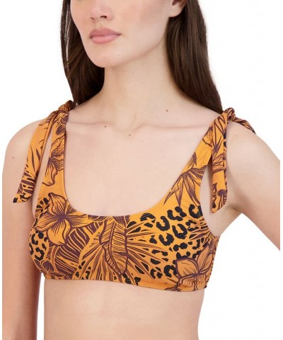 Jungle Queen Shoulder-Tie Bikini Top & Bottoms Golden Jungle Print $37.24 Swimsuits