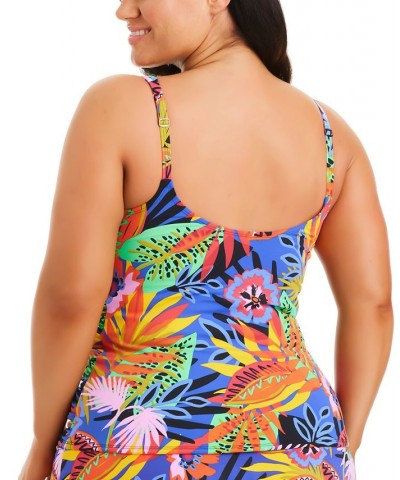 Bleu Rod Beattie Plus Size Night Safari Scoop Neck Tankini & Bottoms Multi $40.46 Swimsuits