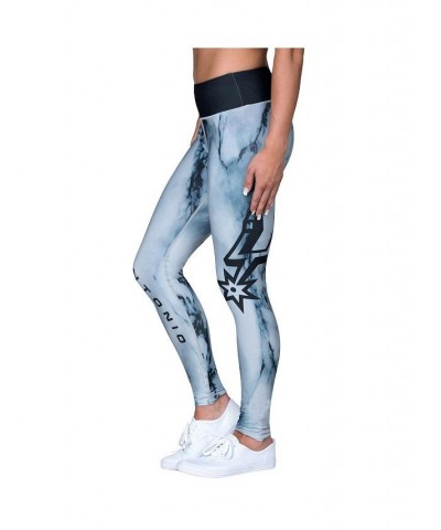 Women's Black San Antonio Spurs Marble Wordmark Leggings Black $28.67 Pants