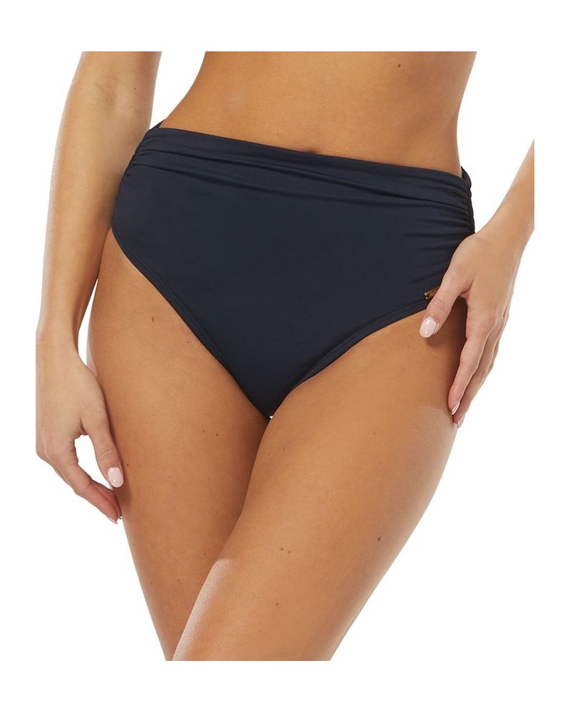 High-Waisted Bikini Bottoms Blue $36.66 Swimsuits