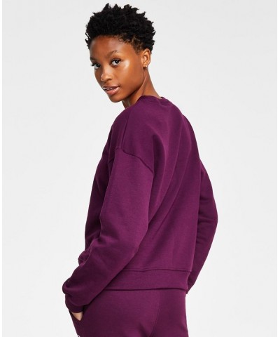 Women's Powerblend Fleece Crewneck Sweatshirt & Sweatpant Joggers Plum Port $16.28 Outfits