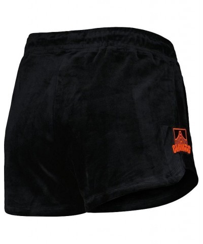 Women's Black San Francisco Giants Classic Velour Lounge Shorts Black $23.65 Shorts