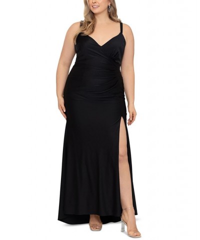 Plus Size V-Neck Sleeveless Fit & Flare Dress Black $128.31 Dresses