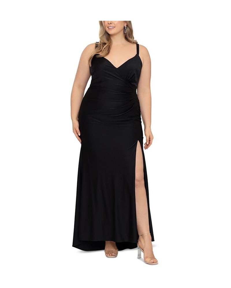 Plus Size V-Neck Sleeveless Fit & Flare Dress Black $128.31 Dresses