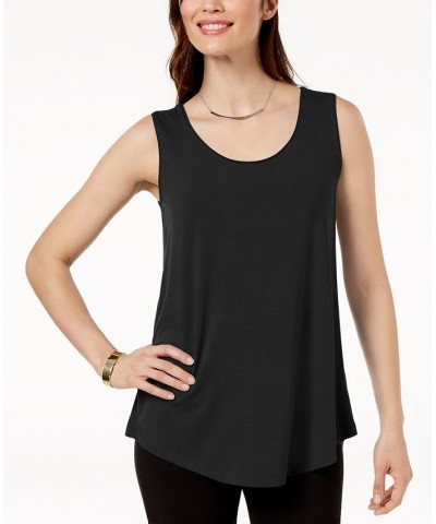 Scoop Neck Tank Top Deep Black $10.49 Tops