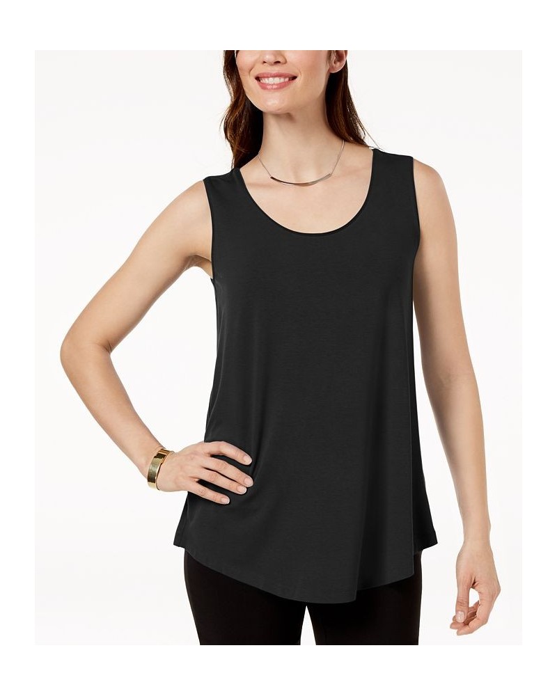 Scoop Neck Tank Top Deep Black $10.49 Tops