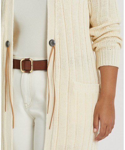 Plus Size Straight Fit Cardigan Sweater Natural Cream $57.15 Sweaters