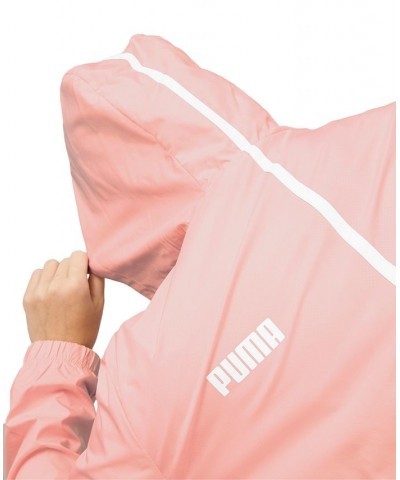 Women's ESS Solid Windbreaker Jacket Pink $31.20 Jackets