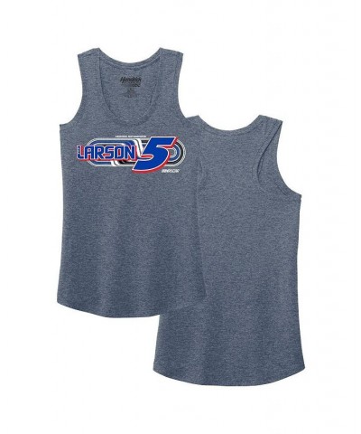 Women's Heather Navy Kyle Larson Racer Back Tank Top Heather Navy $23.09 Tops