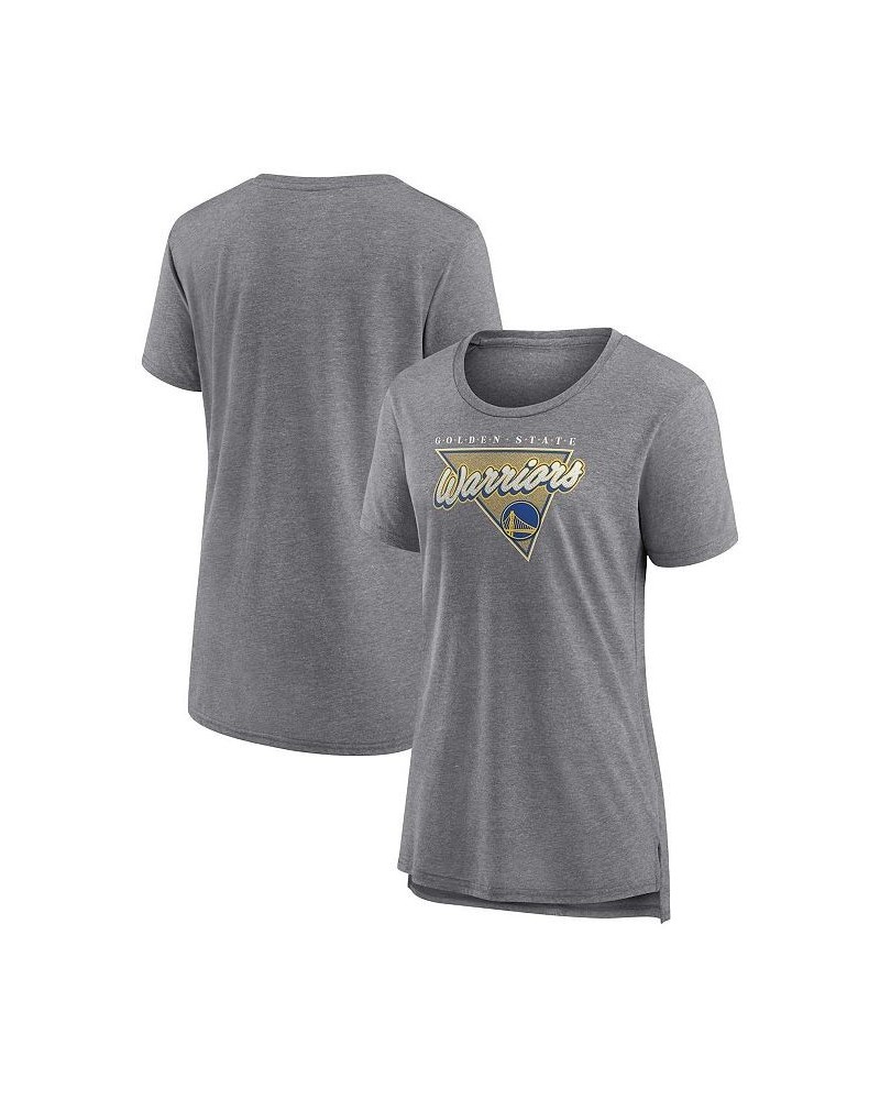 Women's Branded Heathered Gray Golden State Warriors True Classics Tri-Blend T-shirt Heathered Gray $19.80 Tops