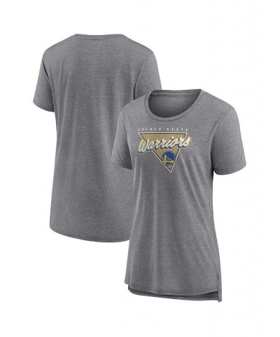 Women's Branded Heathered Gray Golden State Warriors True Classics Tri-Blend T-shirt Heathered Gray $19.80 Tops