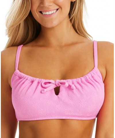 Women's Sweet Daisy Drawstring Bikini Top & Twisted-Tab Bikini Bottoms Lip Gloss $29.92 Swimsuits