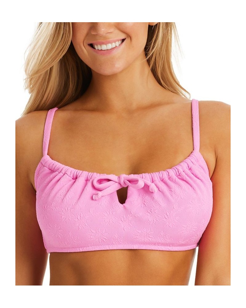 Women's Sweet Daisy Drawstring Bikini Top & Twisted-Tab Bikini Bottoms Lip Gloss $29.92 Swimsuits