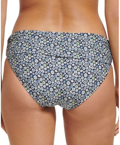 Women's Floral-Print Fold-Over Swim Bottoms Ditsy Sky Captain Multi $29.92 Swimsuits