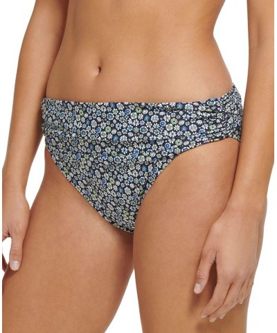 Women's Floral-Print Fold-Over Swim Bottoms Ditsy Sky Captain Multi $29.92 Swimsuits