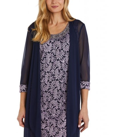 Lace Dress & Jacket Navy/lilac $65.33 Dresses