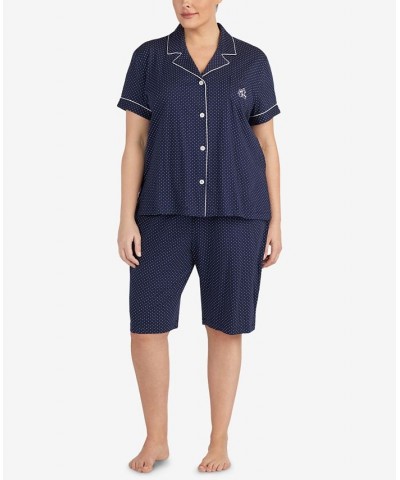 Bermuda Plus Size Printed Cotton Pajama Set Navdt $41.80 Sleepwear