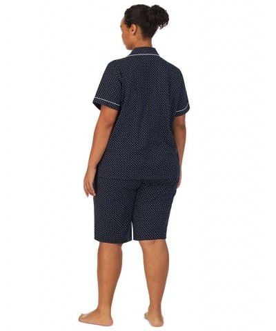 Bermuda Plus Size Printed Cotton Pajama Set Navdt $41.80 Sleepwear