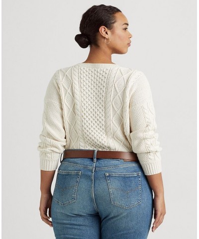 Plus Size Boatneck Sweater Ivory/Cream $54.25 Sweaters