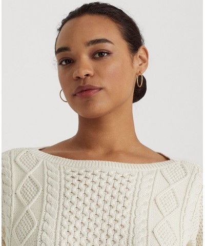 Plus Size Boatneck Sweater Ivory/Cream $54.25 Sweaters