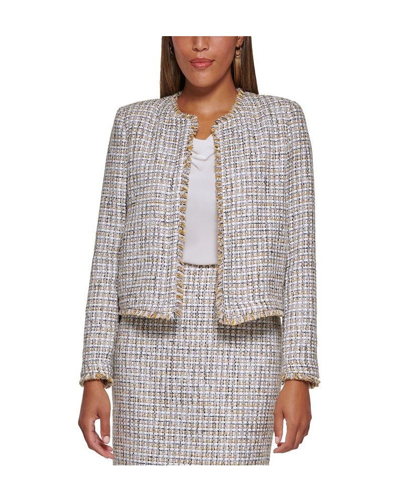 Petite Tweed Open-Front Jacket Harvest Multi $46.38 Jackets