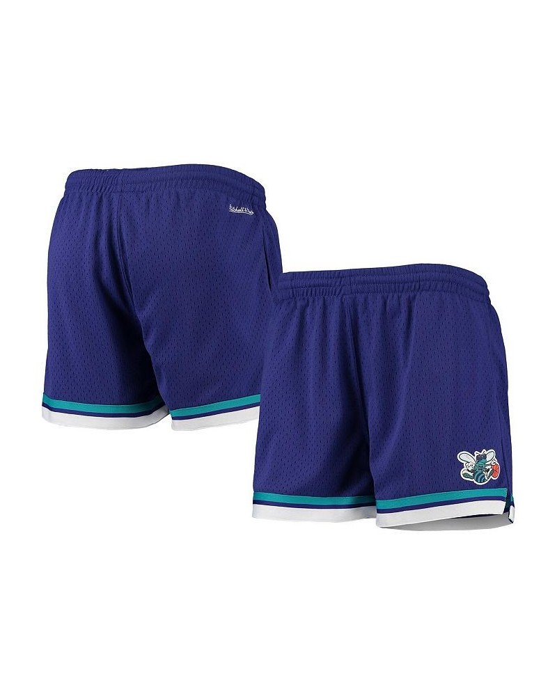 Women's Purple Charlotte Hornets Hardwood Classics Jump Shot Shorts Purple $38.70 Shorts