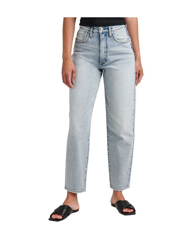 Women's High Rise Balloon Leg Jeans Indigo $46.44 Jeans