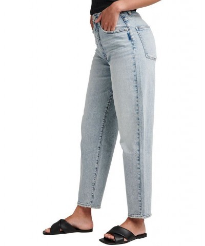 Women's High Rise Balloon Leg Jeans Indigo $46.44 Jeans