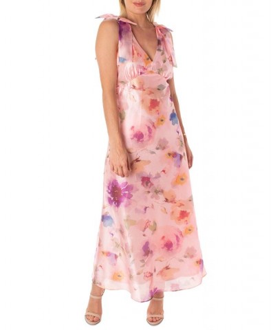 Women's V-Neck Maxi Dress Peony Multi $48.65 Dresses