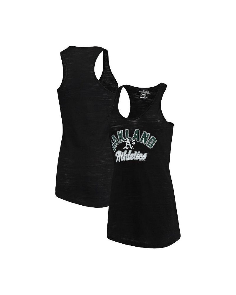 Women's Black Oakland Athletics Multicount Racerback Tank Top Black $21.32 Tops