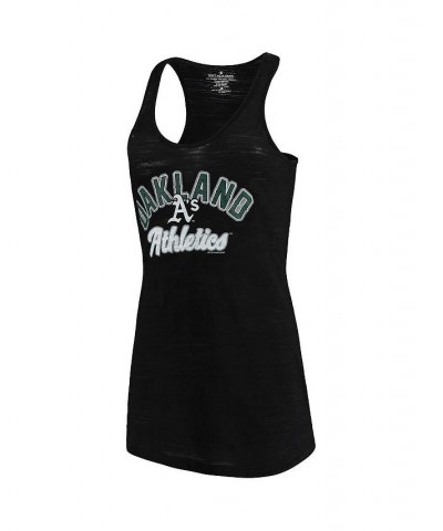 Women's Black Oakland Athletics Multicount Racerback Tank Top Black $21.32 Tops