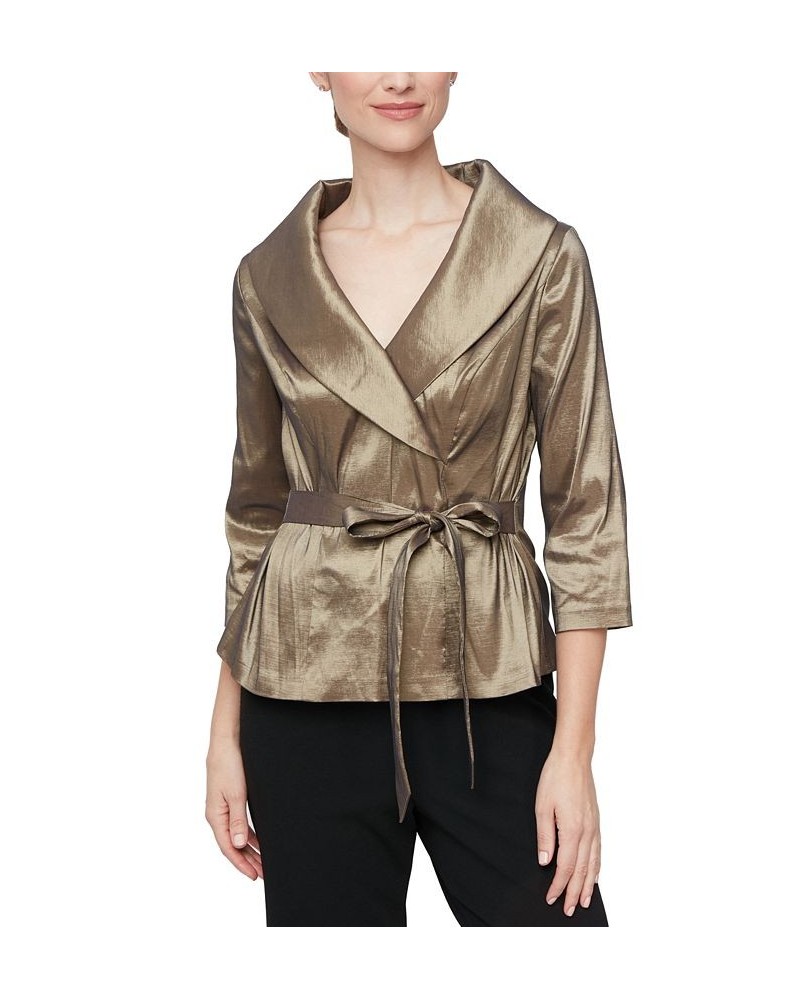 Petite Taffeta Top Bronze $58.11 Tops