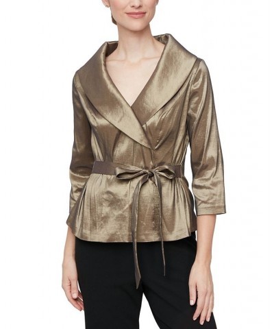 Petite Taffeta Top Bronze $58.11 Tops