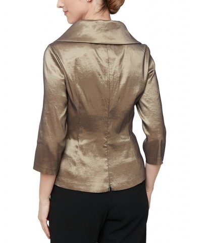 Petite Taffeta Top Bronze $58.11 Tops