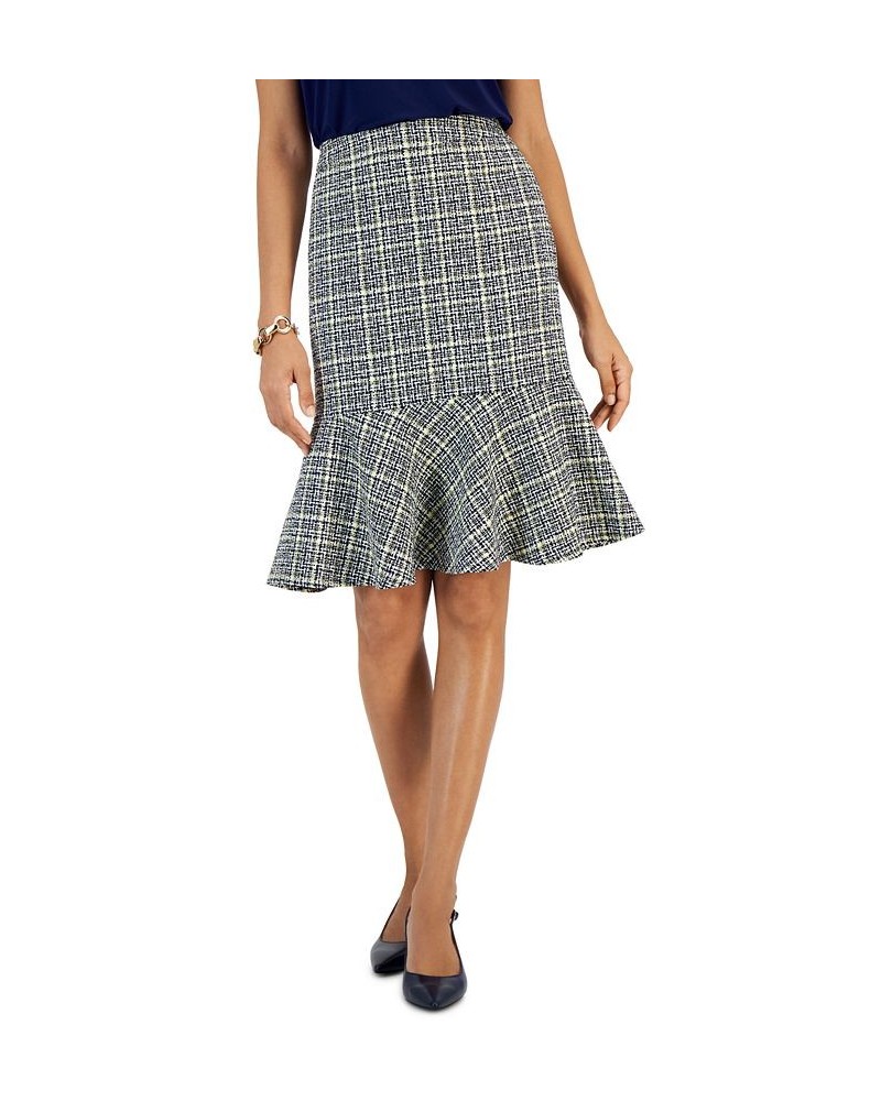 Petite Tweed Flounce Skirt Pale Yellow Multi $23.53 Skirts