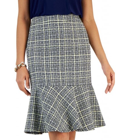 Petite Tweed Flounce Skirt Pale Yellow Multi $23.53 Skirts