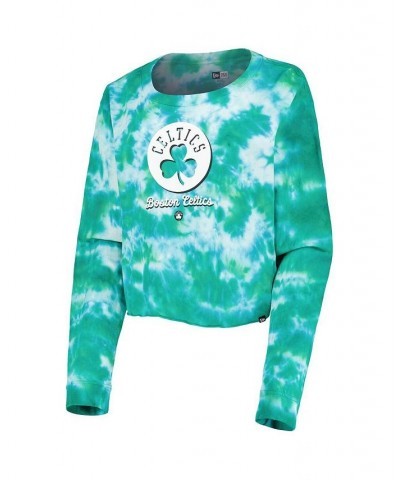 Women's Kelly Green Boston Celtics Tie Dye Cropped Long Sleeve T-shirt Kelly Green $24.44 Tops