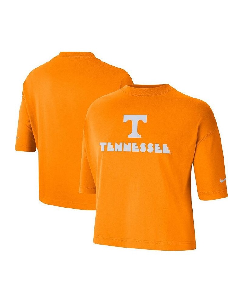 Women's Tennessee Orange Tennessee Volunteers Crop Performance T-shirt Tennessee Orange $25.64 Tops