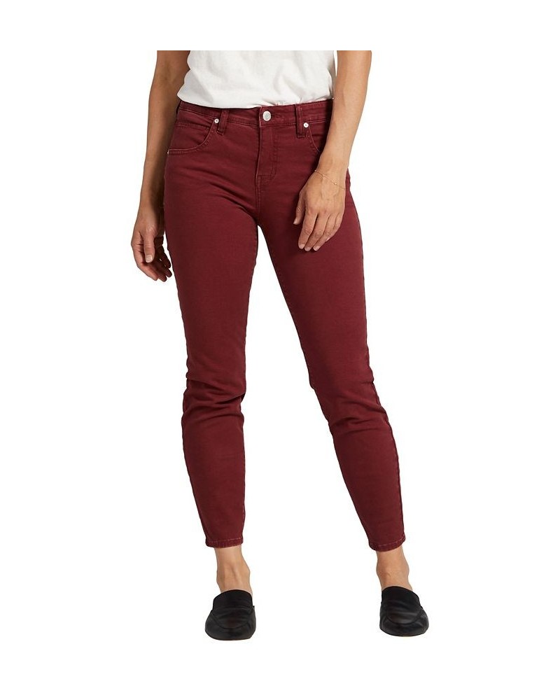 Women's Cecilia Mid Rise Skinny Pants Red $36.96 Jeans