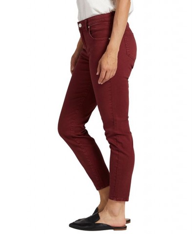 Women's Cecilia Mid Rise Skinny Pants Red $36.96 Jeans